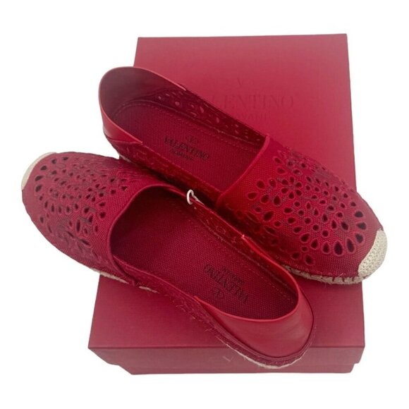 Valentino Garavani Logo-Print Canvas Espadrilles NWT - Picture 5 of 6